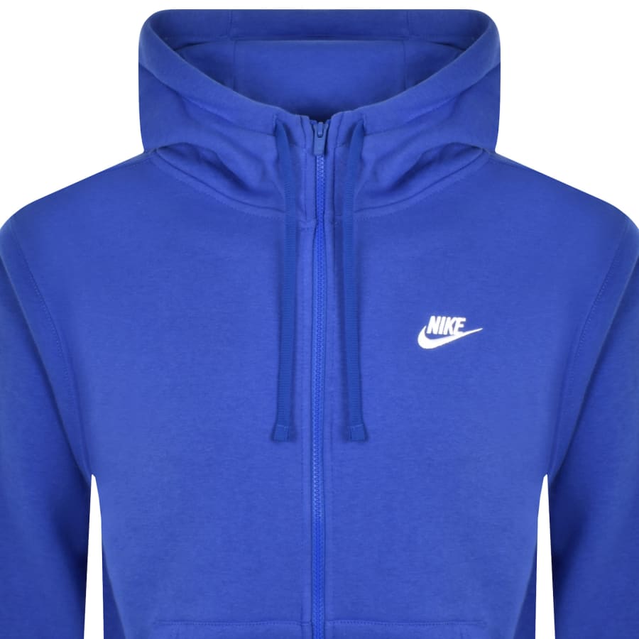 Nike Club Logo Full Zip Hoodie Blue